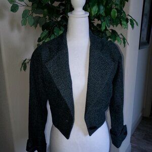 Tahari Wool Blend Cropped Blazer